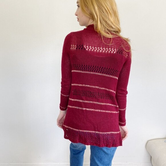 Lucky Brand Lightweight Wool Blend Knit Cardigan Sweater Small - Picture 2 of 3